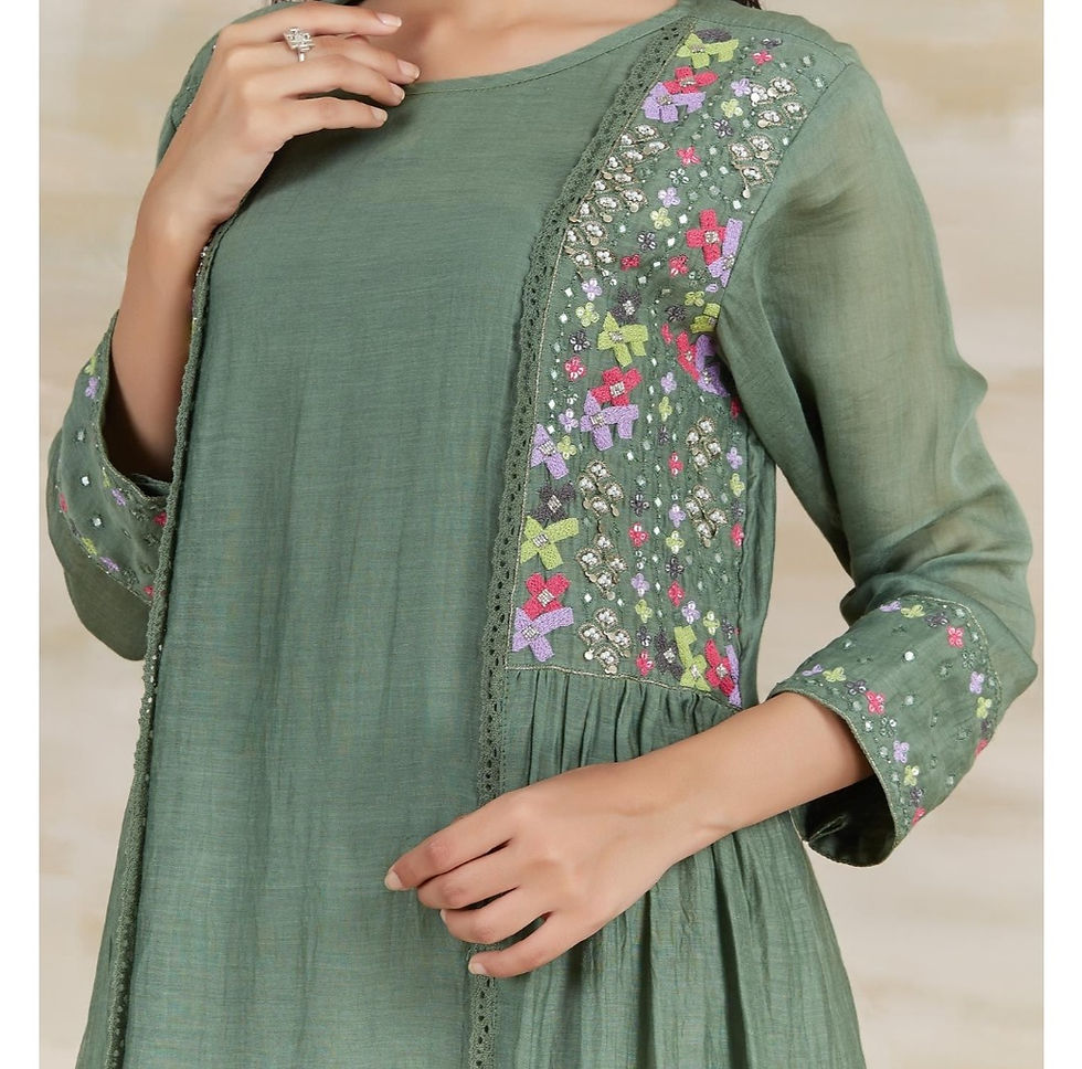 Thumbnail: Peony mirrorwork dress