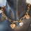 Miniature : Collier chaine dorée charm's coeurs ensoleillés