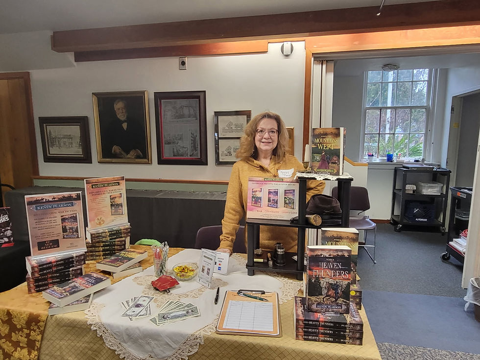 Author Kendy Pearson at a book signing