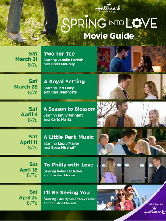 Hallmark Channel Spring into Love movie guide for 2026