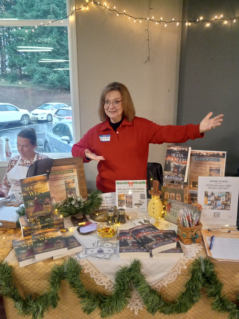 Kendy Pearson at a book signing