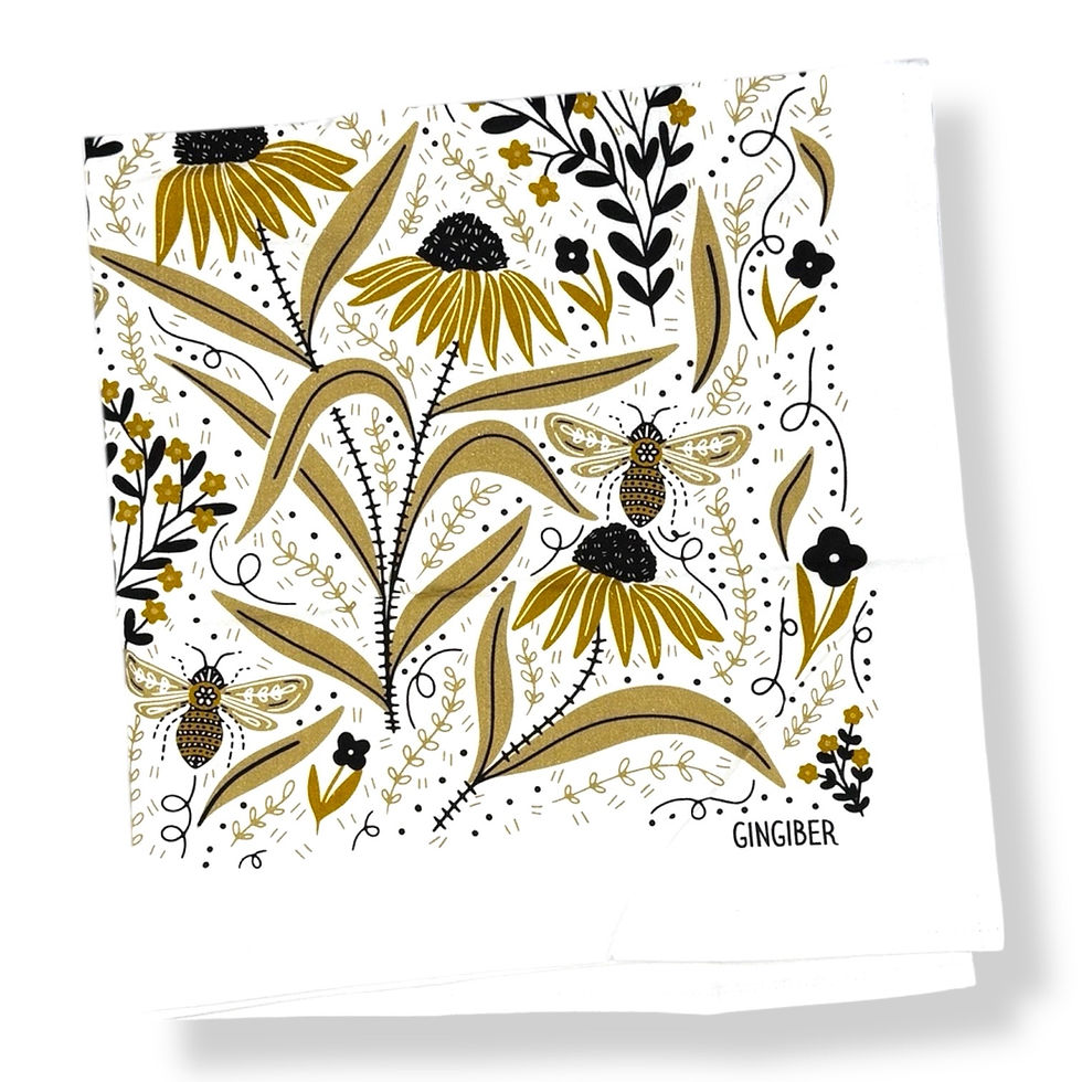 Bee Garden Tea Towel