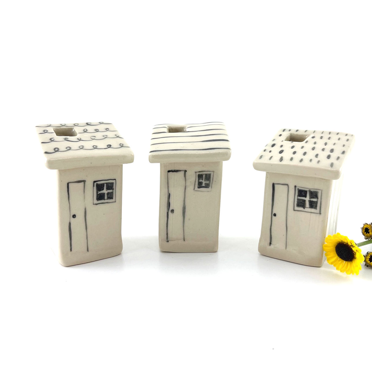 Ceramic House Bud Vase
