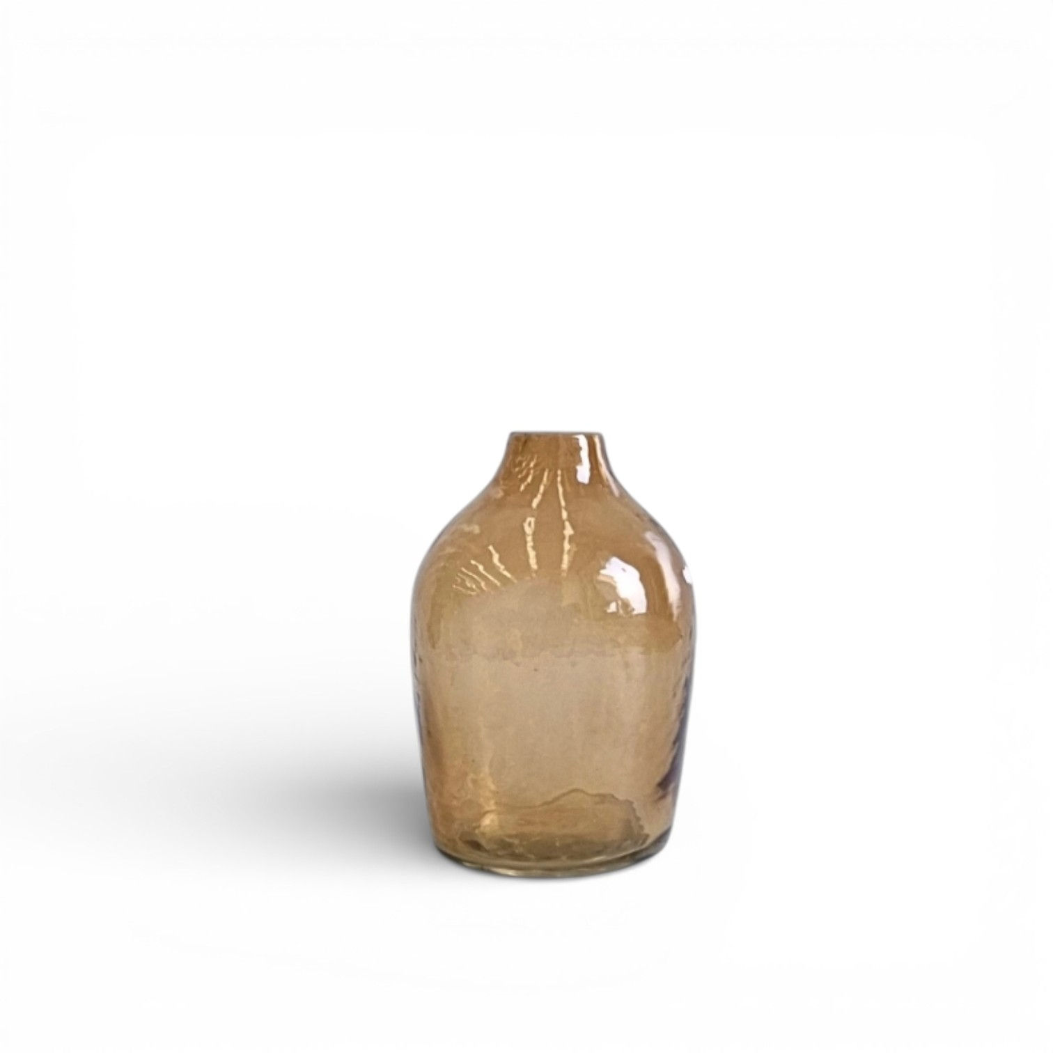 Haley Handblown Glass Bud Vase in Grey