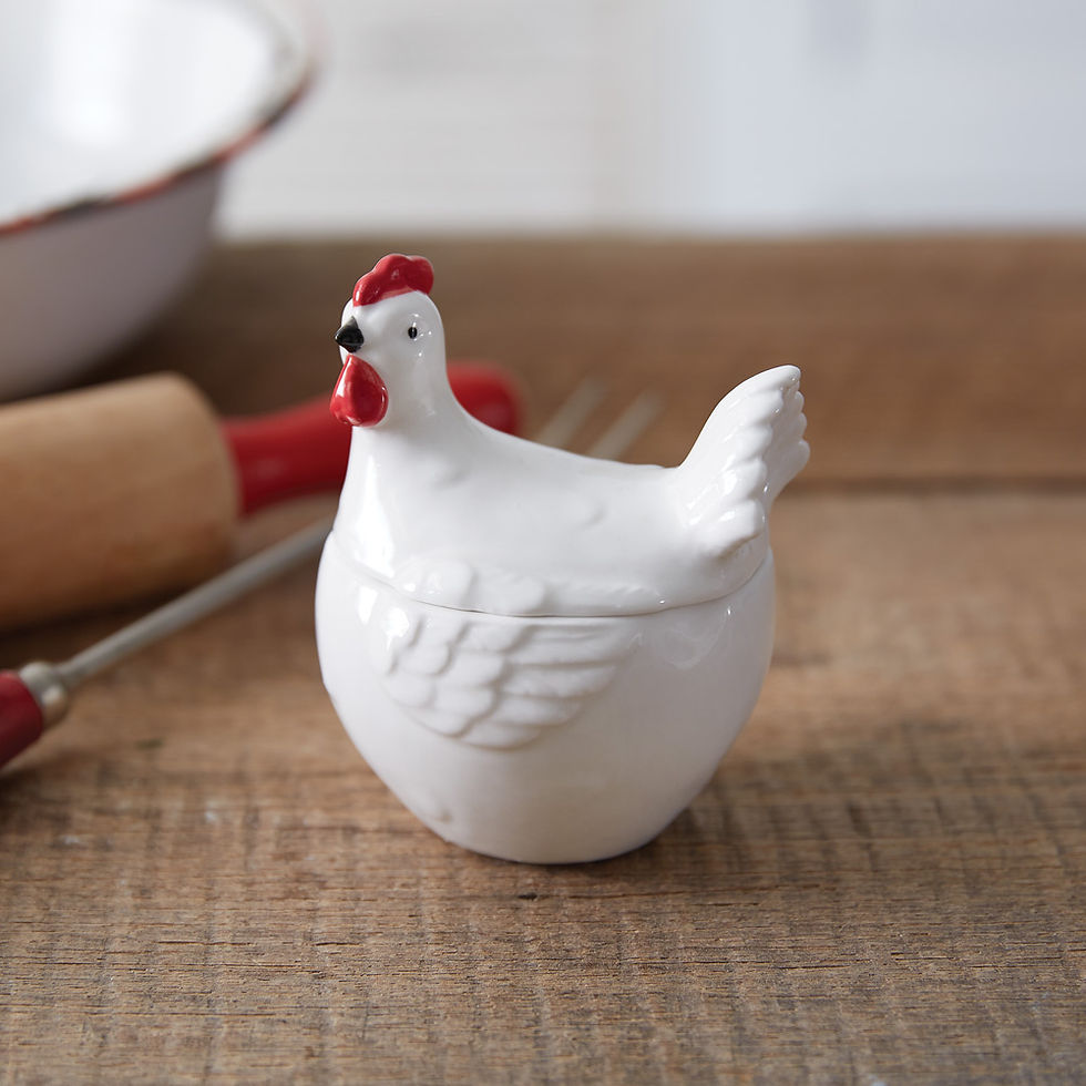 Small Ceramic Chicken Container