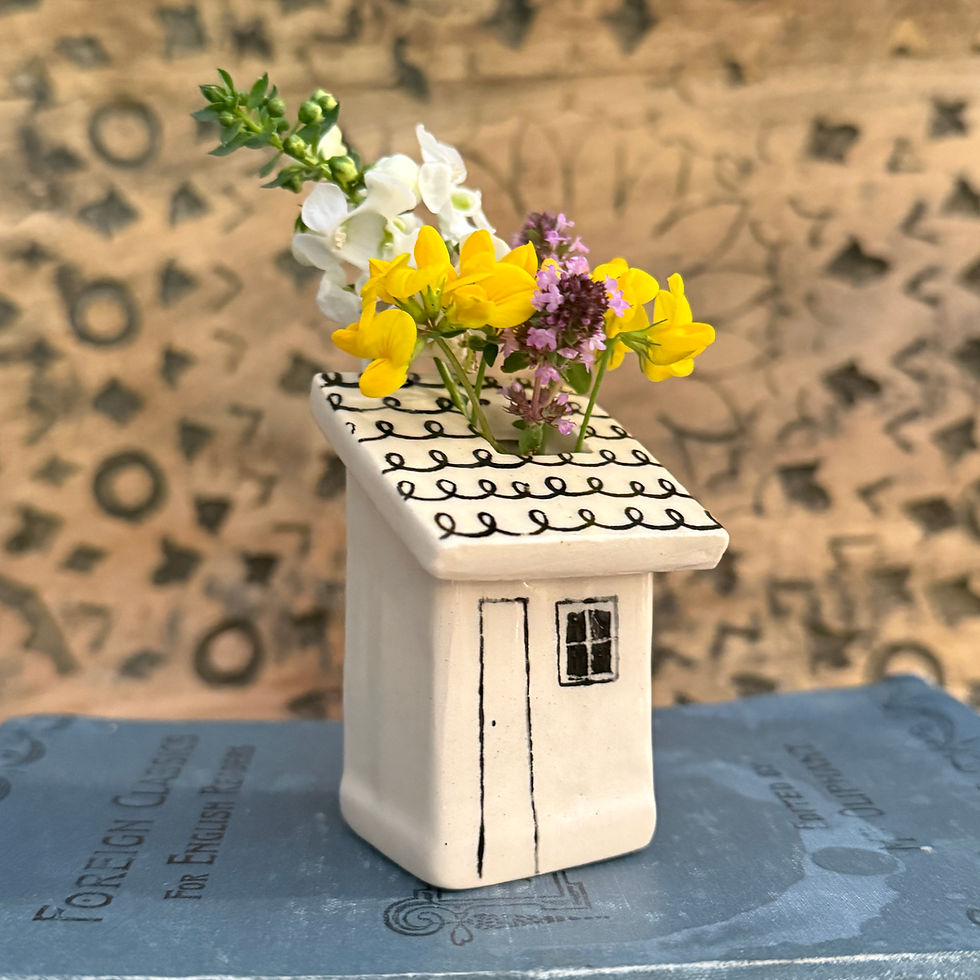 Thumbnail: Ceramic House Bud Vase