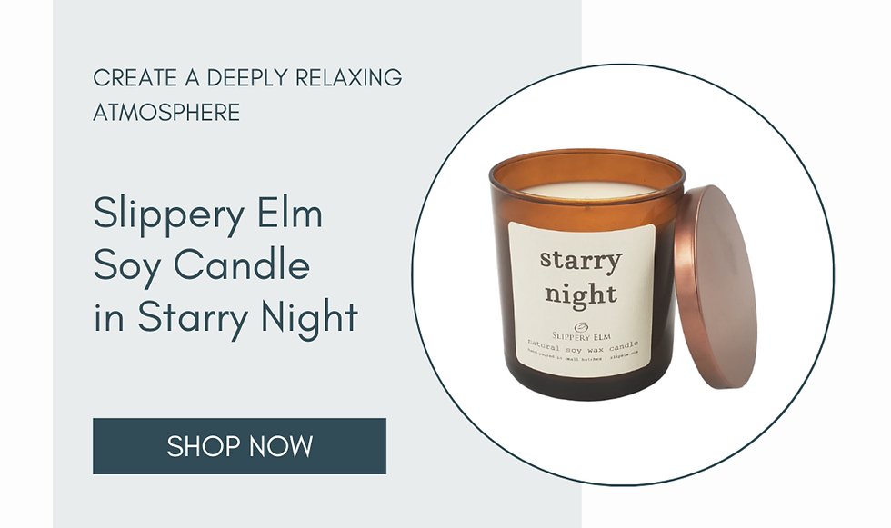 Slippery Elm Soy Candle in Starry Night
