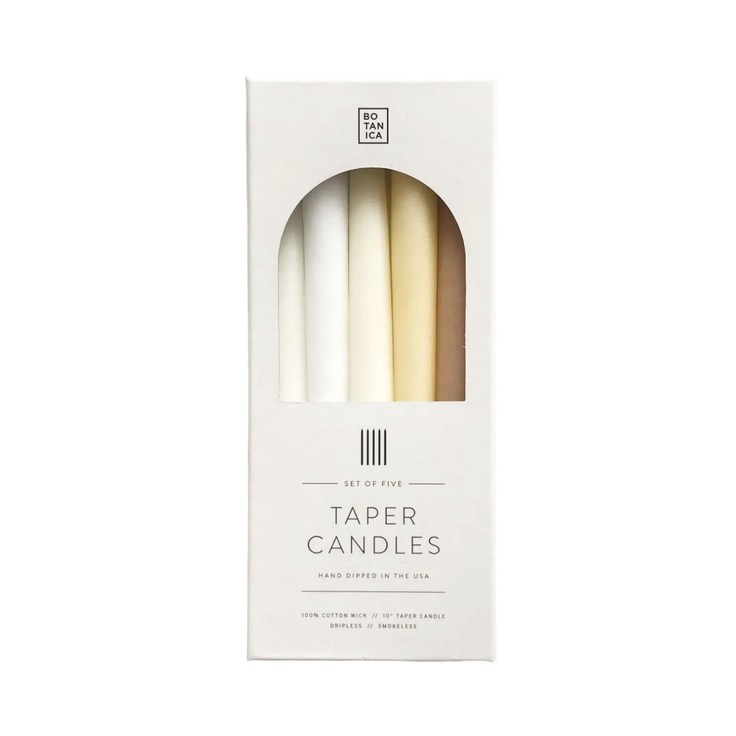 Botanica Taper Candle Set in Neutral - Set/5