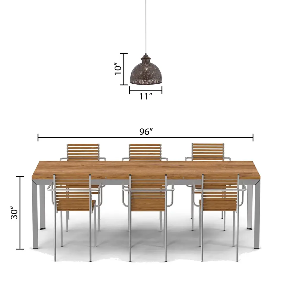 Thumbnail: Antique Bronze Punched Pendant Lamp