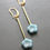 Thumbnail: Blue Glass Flower Drop Earrings