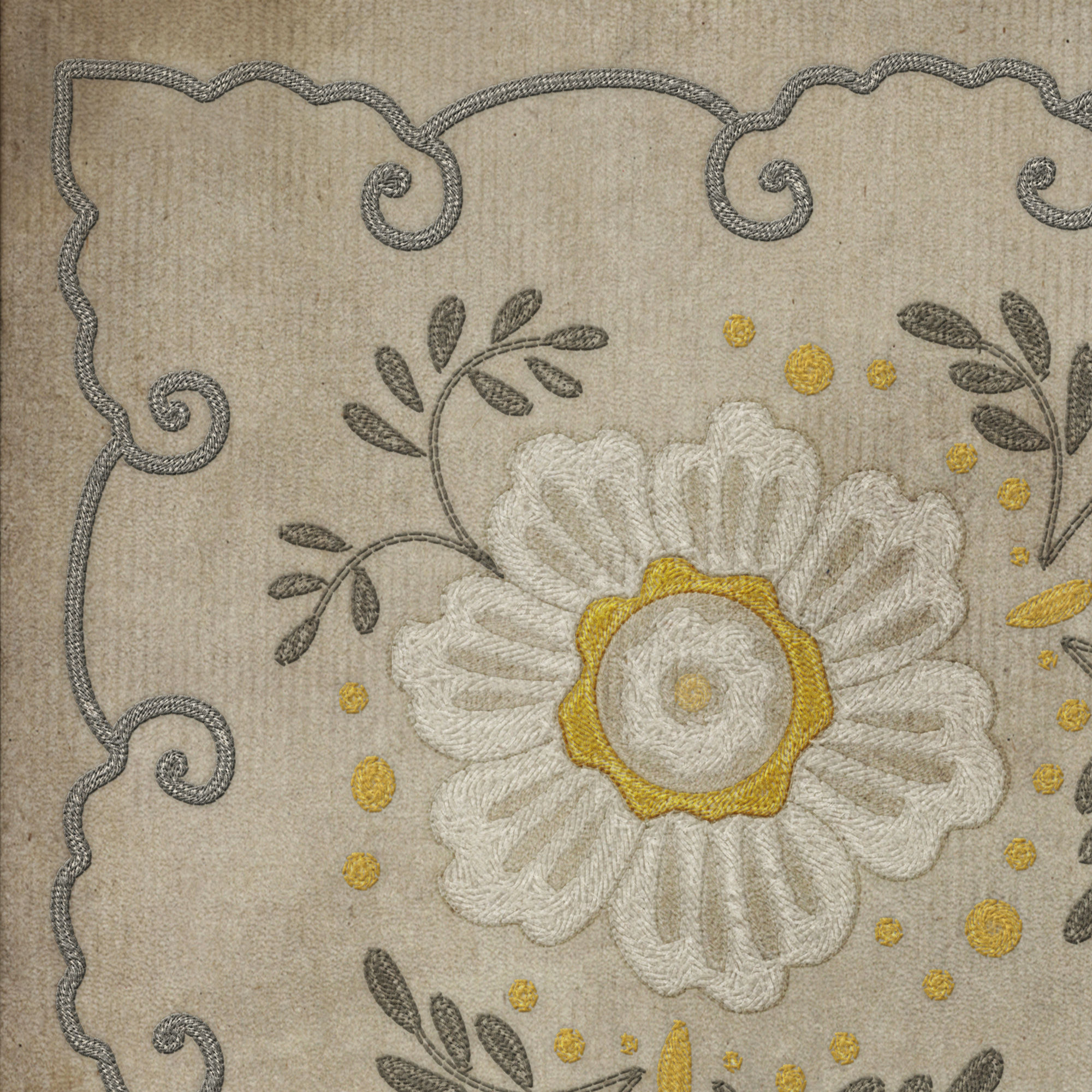 Vintage Vinyl Floorcloth - Pattern 69 Charmed to Meet You - 20x30