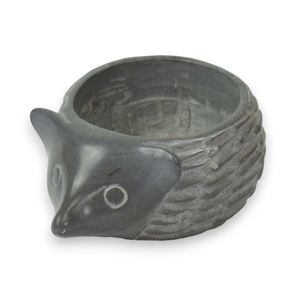 Soapstone Hedgehog Bowl