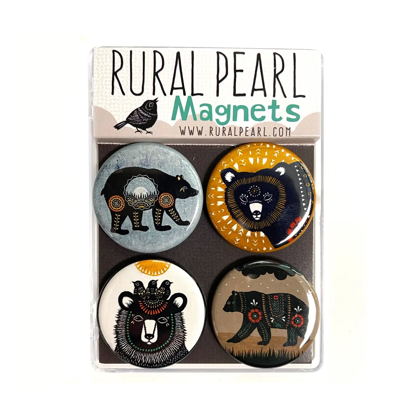 Rural Pearl Bear Magnet Set