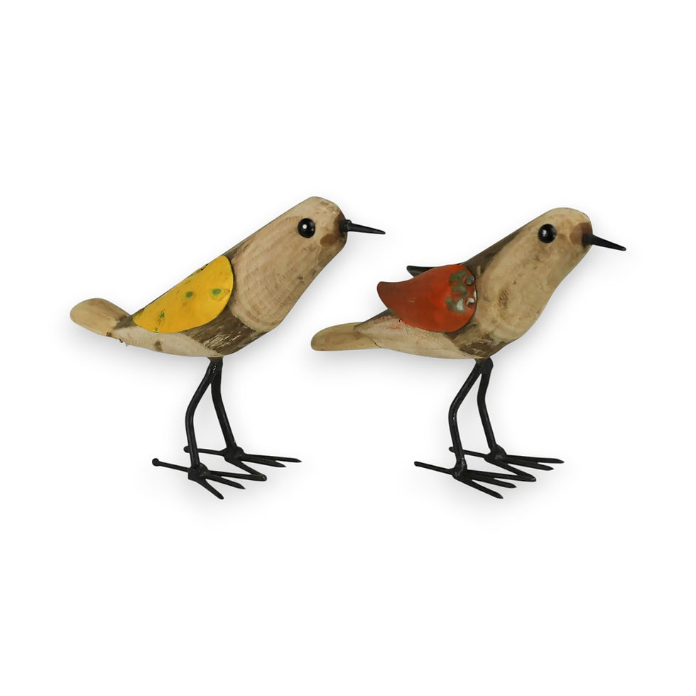 Thumbnail: Wood + Metal Bird Figurine
