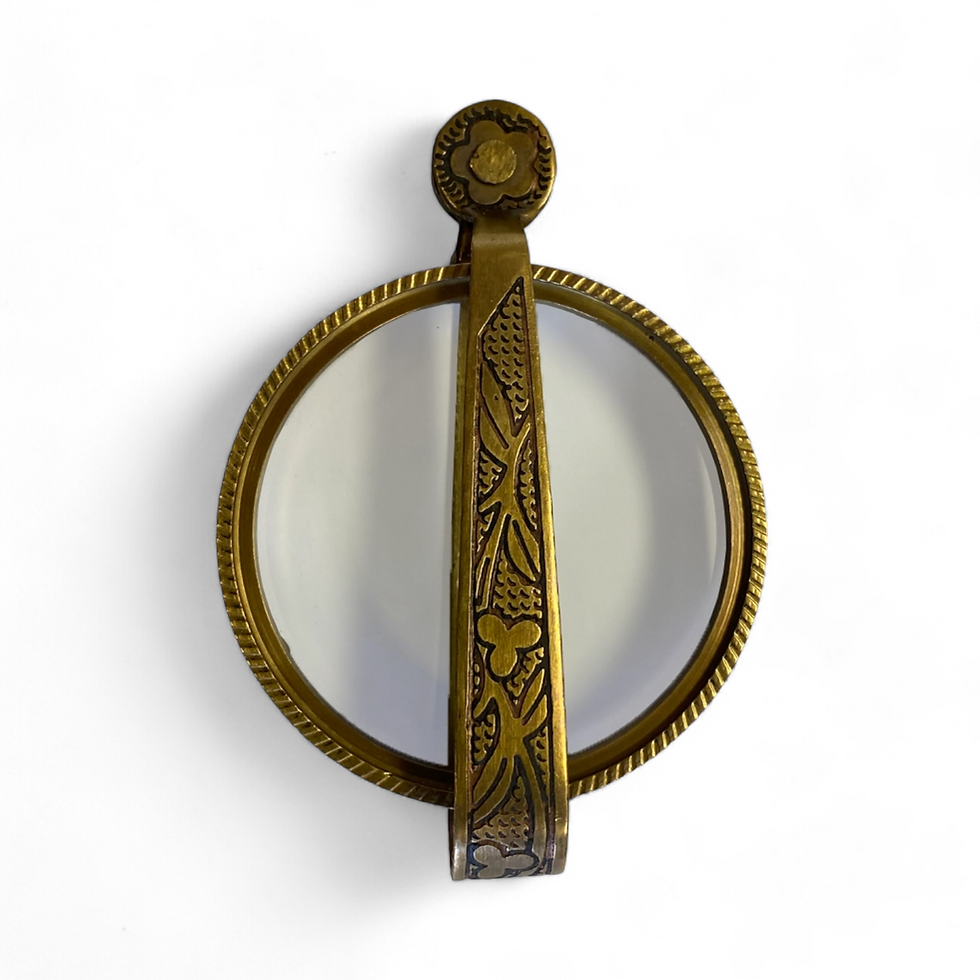 Thumbnail: Foldable Brass Magnifying Glass