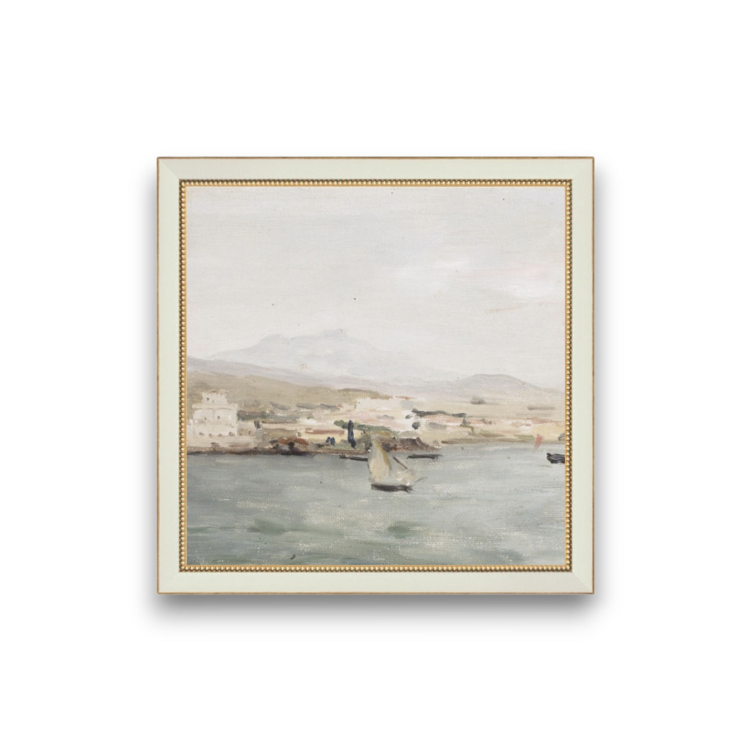 Sailboat Landscape Framed Canvas Art