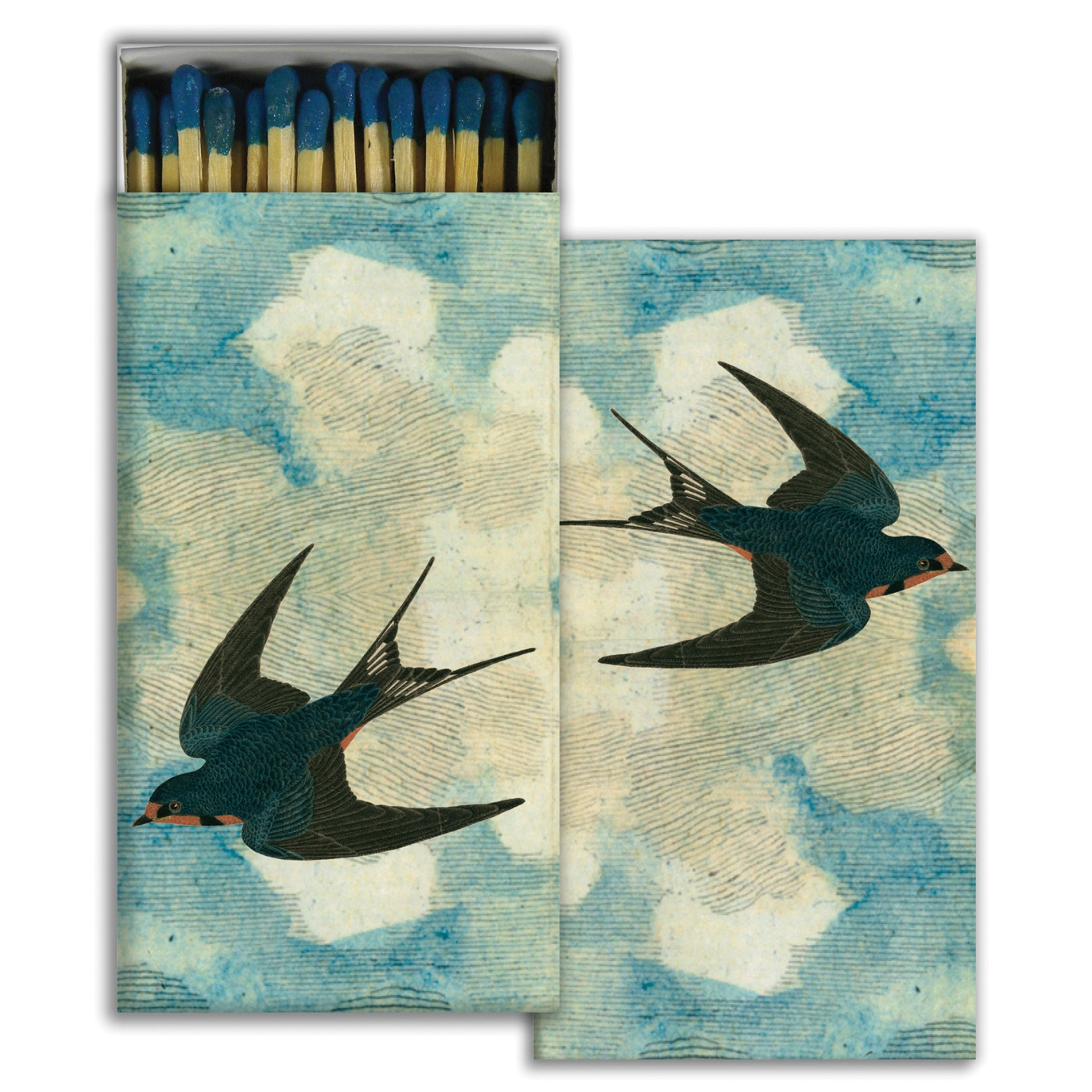 sparrows in flight match box 