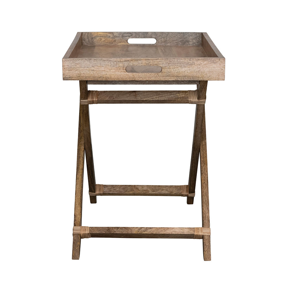 Thumbnail: Mango Wood Folding Tray Table