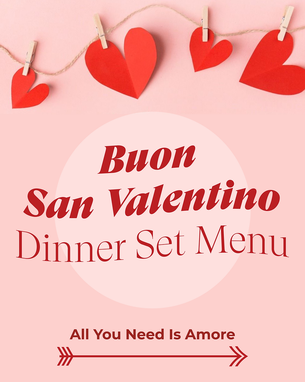 San Valentino dinner Menu