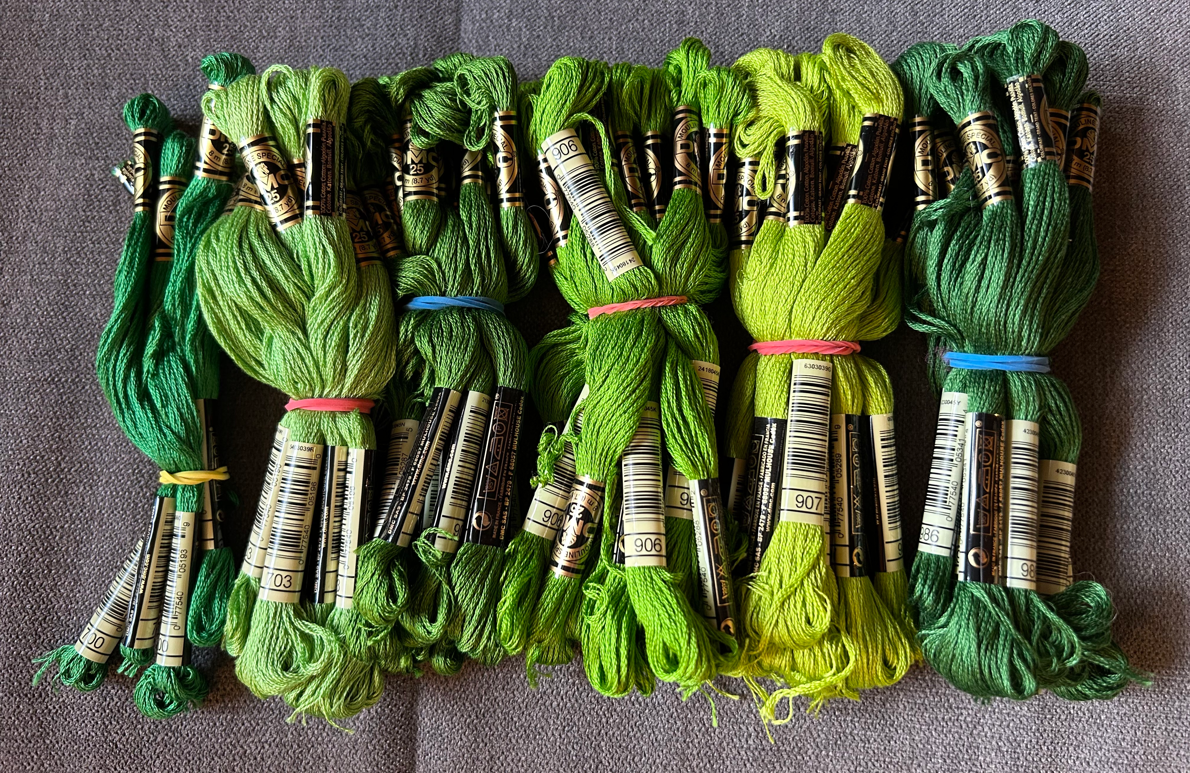 Fil à broder mouliné spécial DMC - coloris Vert