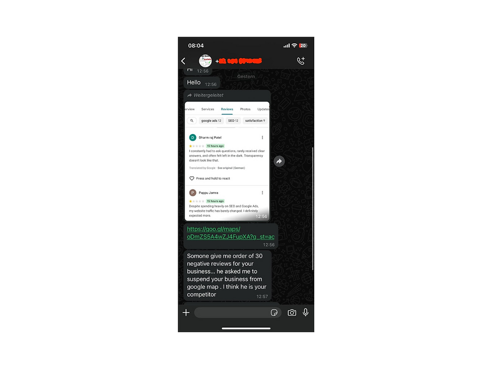 Erpressungsversuch Screenshot1