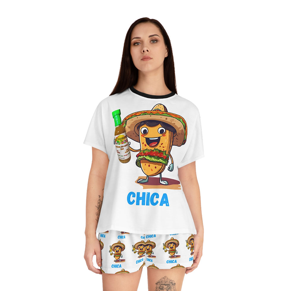 Thumbnail: Chica Tuesdays™ - Women's Short Pajama Set (AOP)