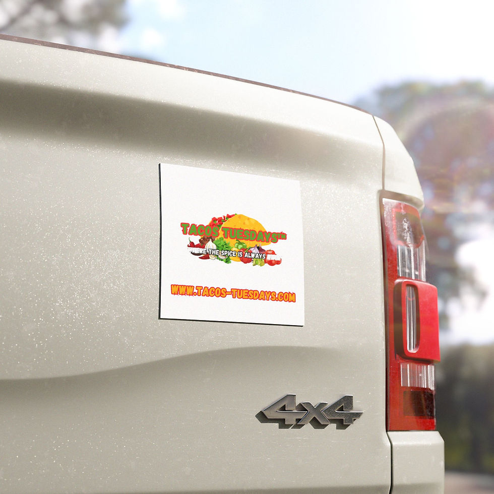 Thumbnail: Tacos Tuesdays Logo/Web Add - Car Magnets