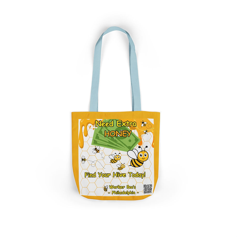 Thumbnail: Need extra Honey... QR v2 - Canvas Tote Bag Eco-Friendly
