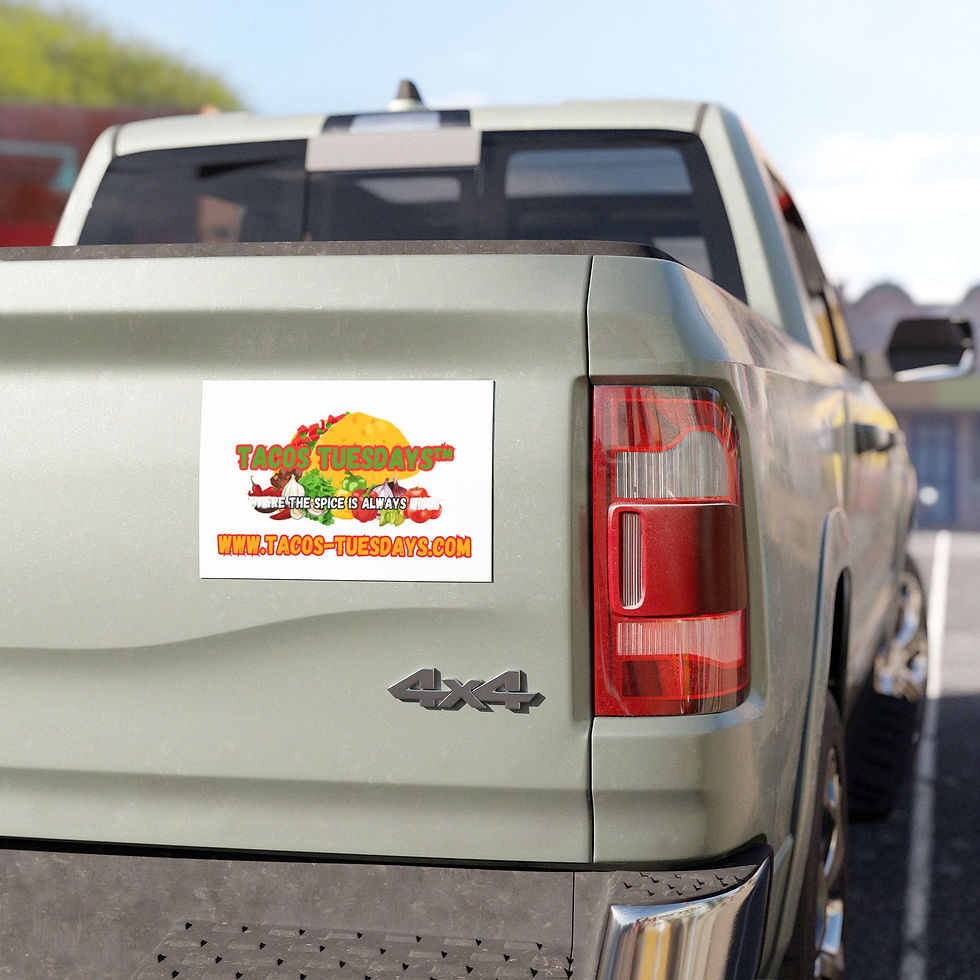 Thumbnail: Tacos Tuesdays Logo/Web Add - Car Magnets