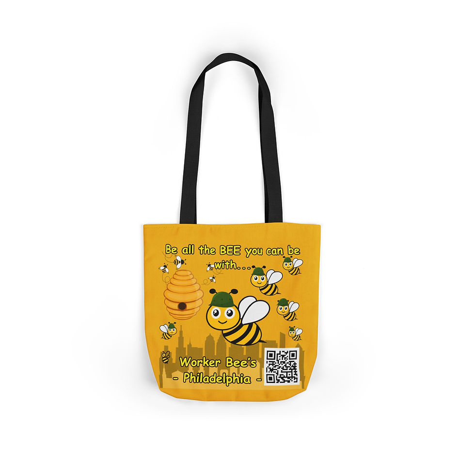 Thumbnail: Be all the BEE you can be with... - Canvas Tote Bag Eco-Friendly