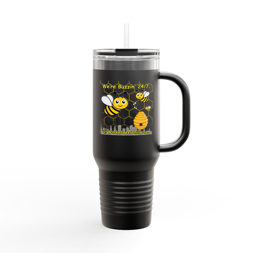 Thumbnail: We're BUZZIN' 24/7 -  Insulated Travel Mug, 40oz 