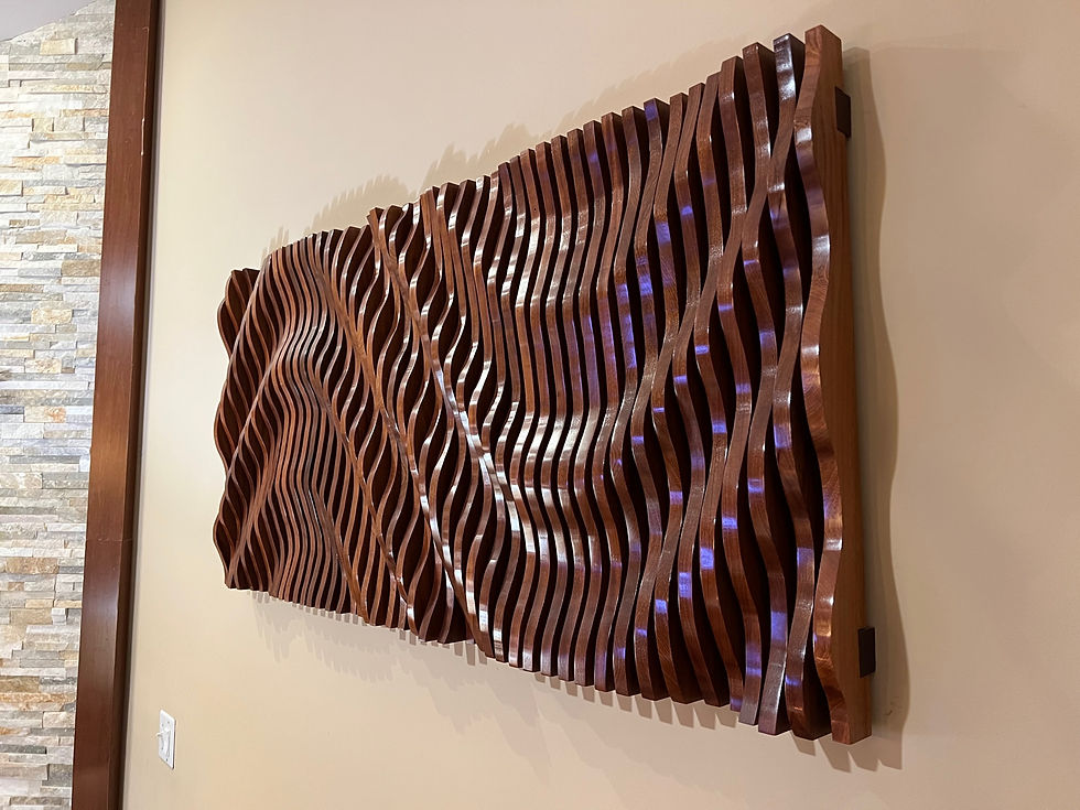 Thumbnail: Sapele Wave Wall Art