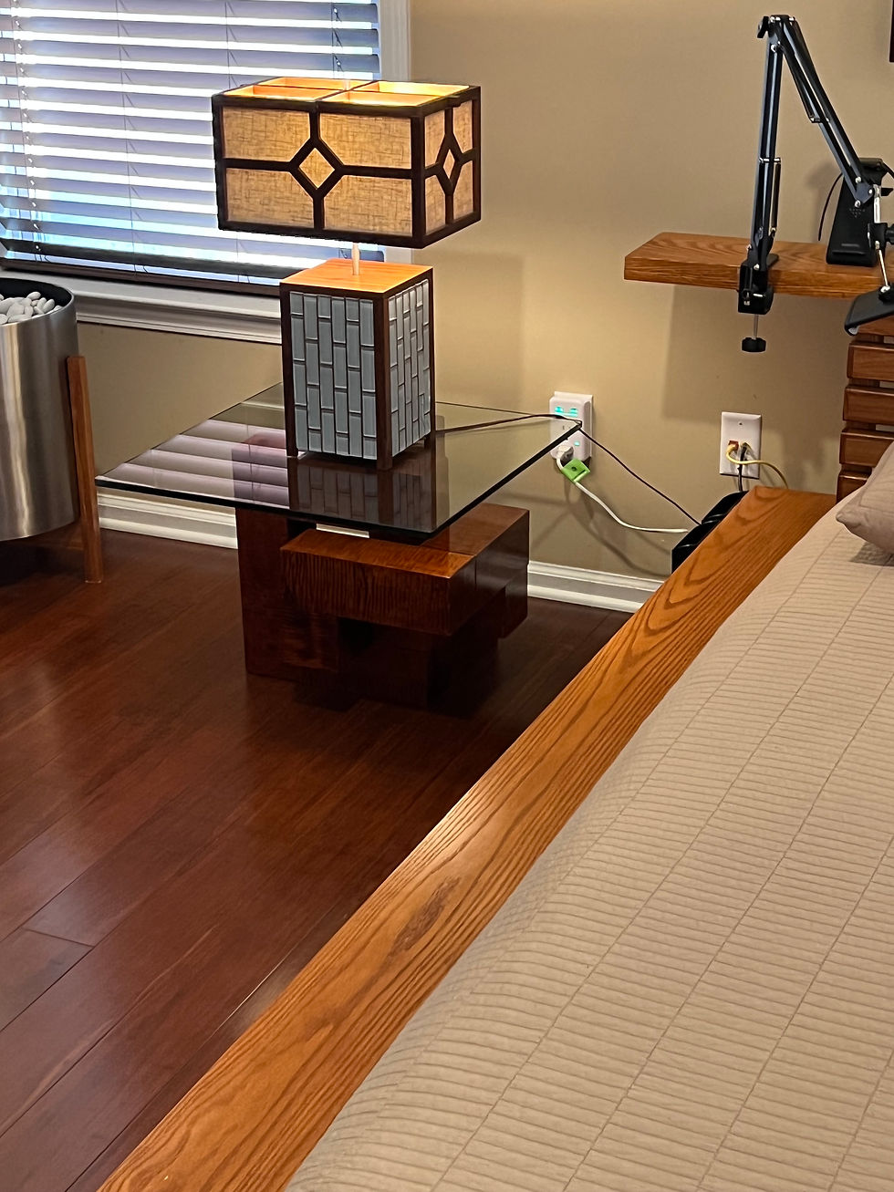 Thumbnail: Curly Maple Cherry Stained Night Stands