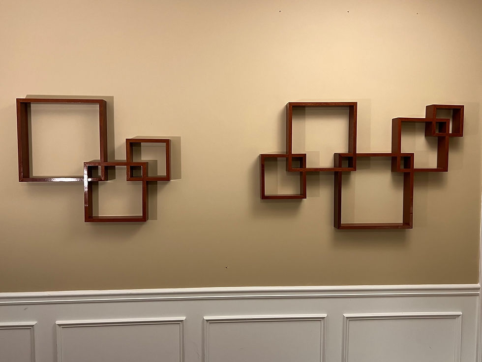 Thumbnail: Lacewood Interlinked Boxes Wall Art