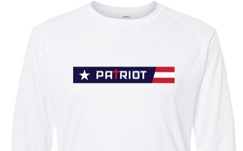 Thumbnail: Men's Patriot and Flag Long Sleeve / White Performance (UPF 50)