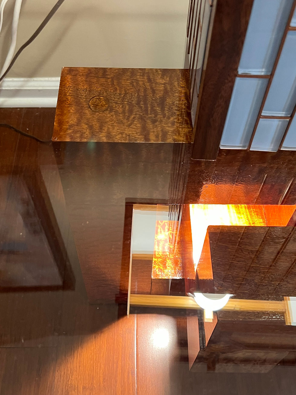 Thumbnail: Quilted Sapele Night Stands (Lighted)