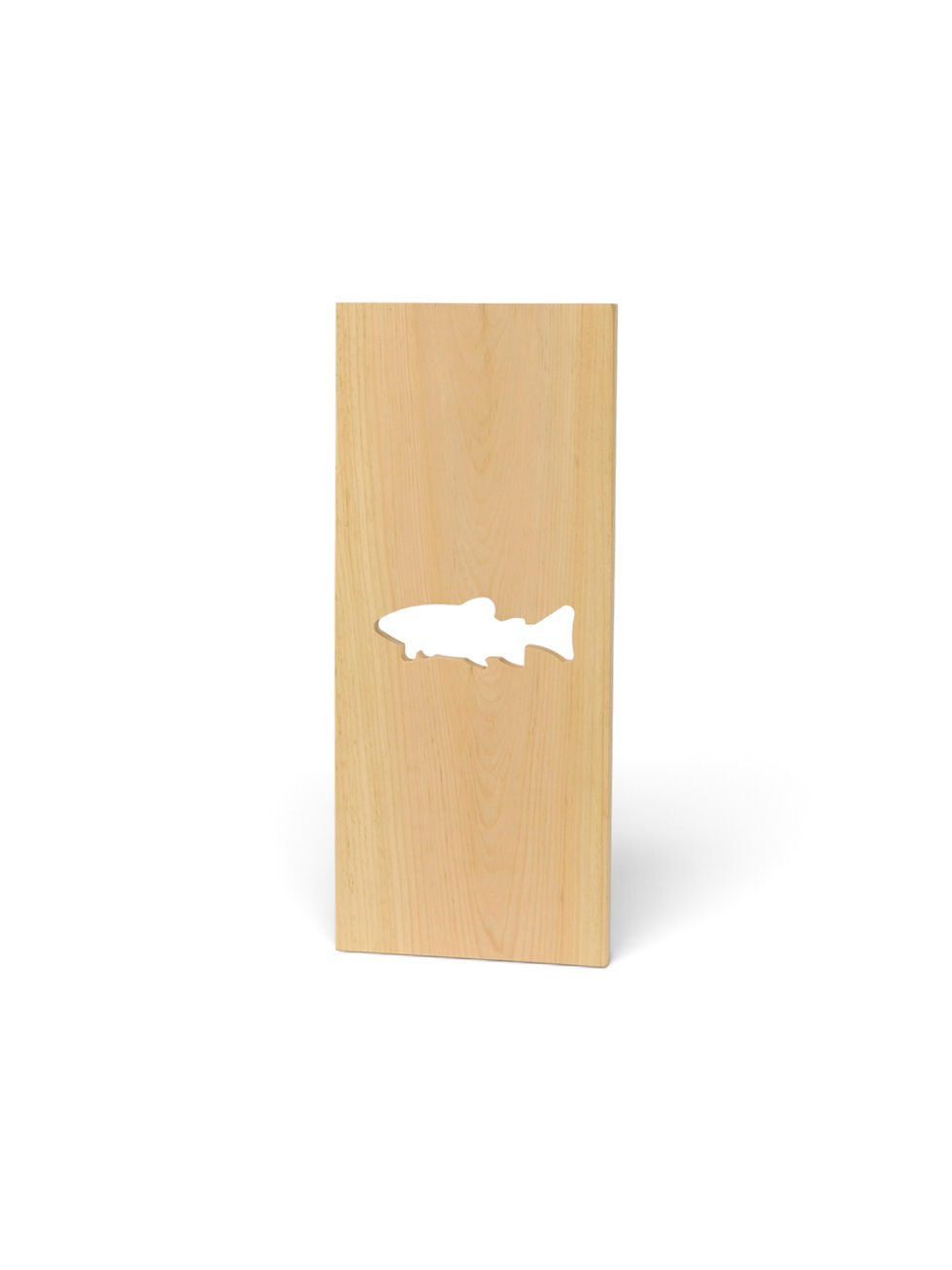 Thumbnail: Fish cut-out design in solid pine back for North Bay cedar log bar stool