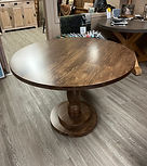 fanshawe round table made from wormy maple in ontario