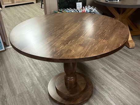 fanshawe round dining table made in ontario from solid wood