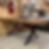 solid table top with metal base