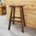 30 inch saddle stool solid wood