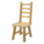 log ladder back side chair