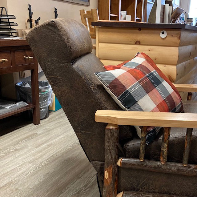 Thumbnail: hickory upholstered reclining chair
