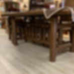 log harvest trestle table