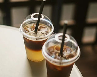 Plastic cups & straws