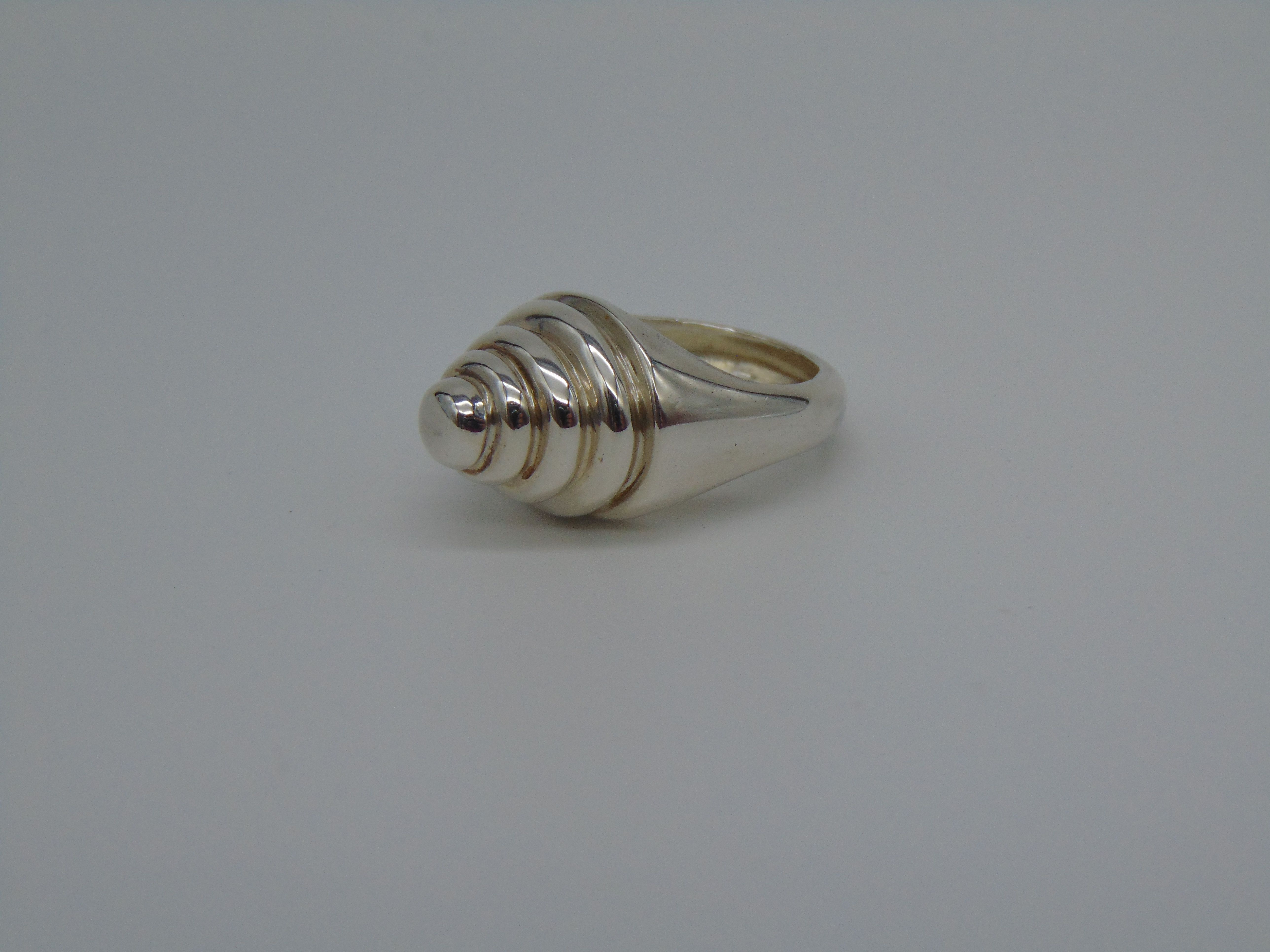 Oval Stepped Dome Ring