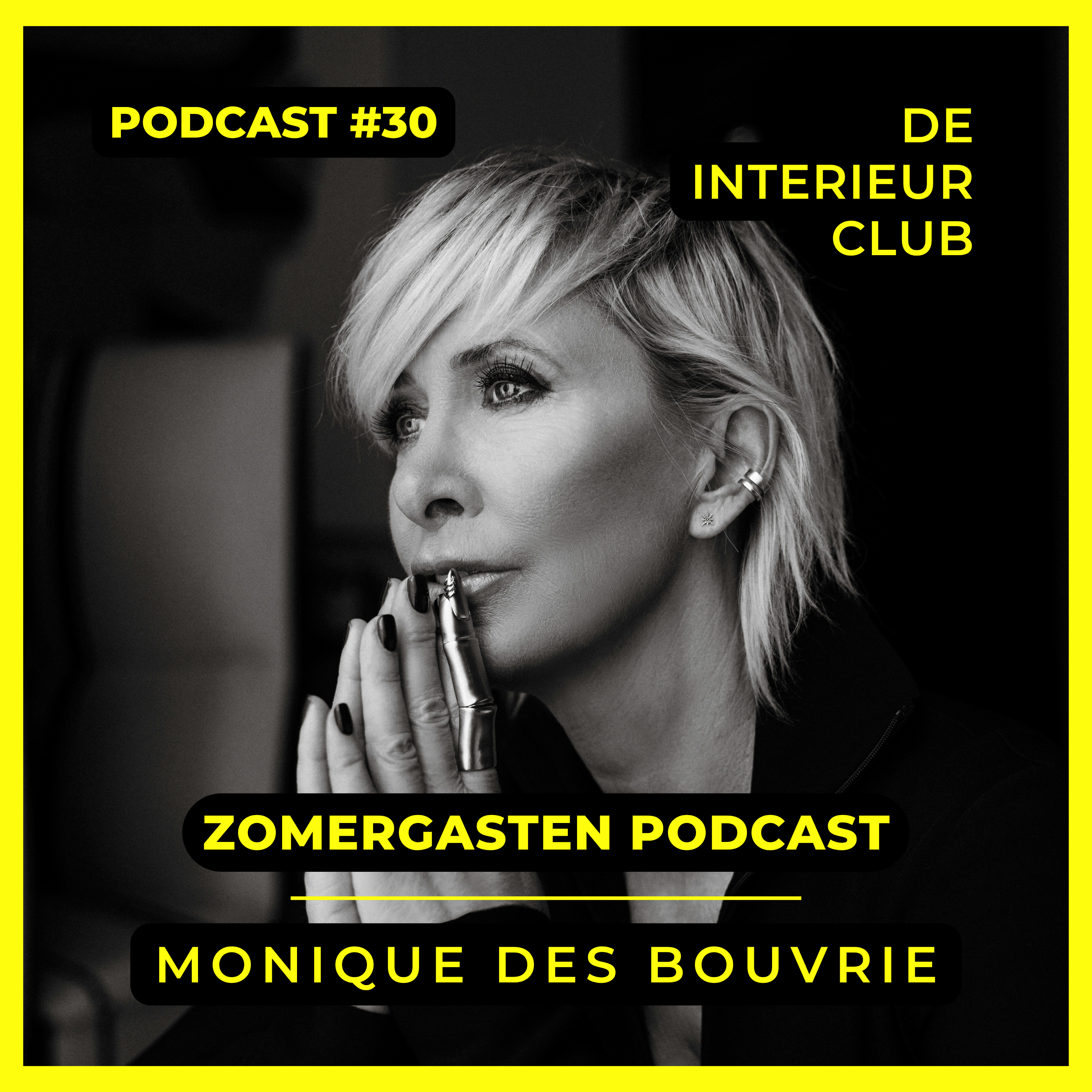 Cover van de aflevering Monique des Bouvrie over ontwerpen vanuit gevoel, kunst en beleving