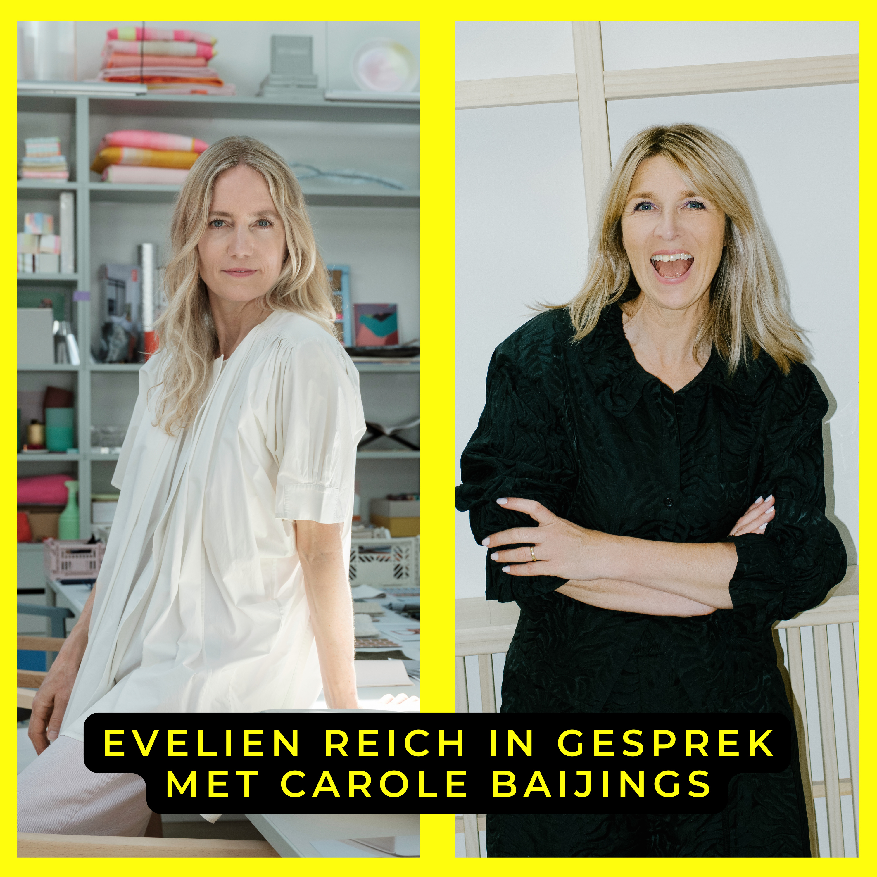 Cover van de aflevering Evelien Reich in gesprek met Carole Baijings over kleur als materiaal