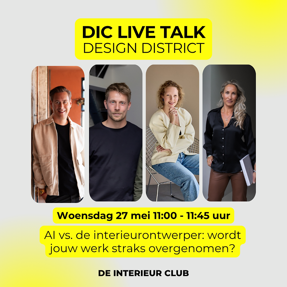 Live Talk Design District: AI vs. de interieurontwerper: wordt jouw werk straks overgenomen?