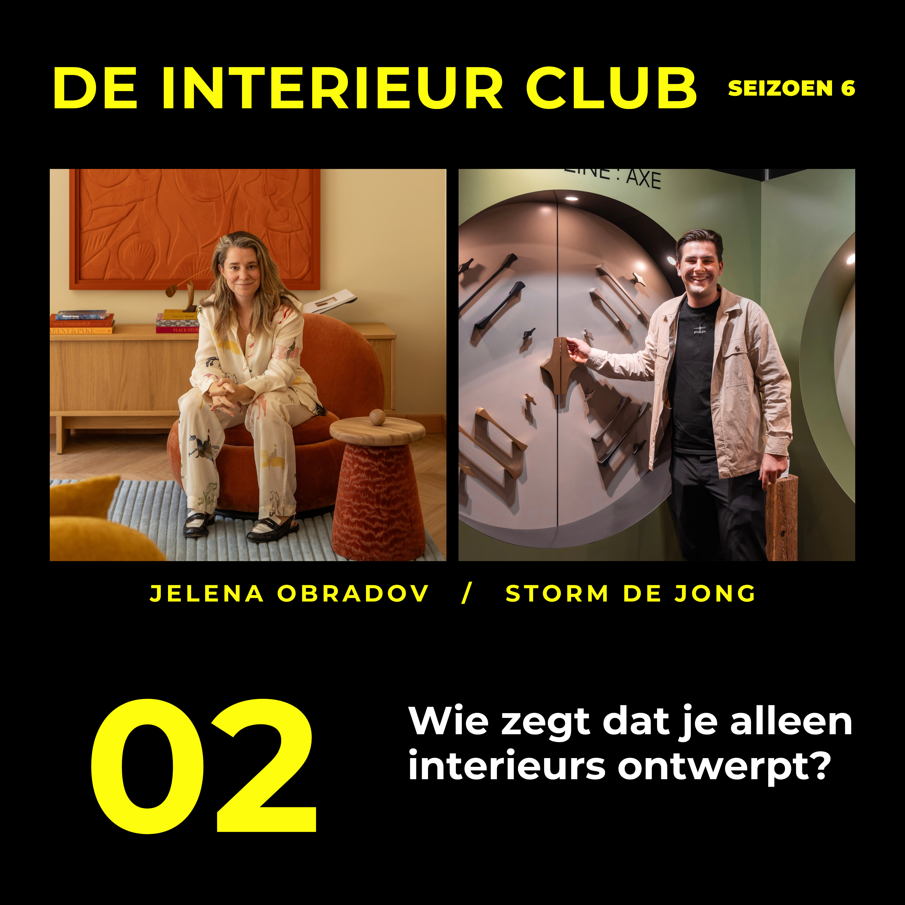 Cover van de aflevering Storm de Jong en Jelena Obradov over ontwerpen buiten het interieur